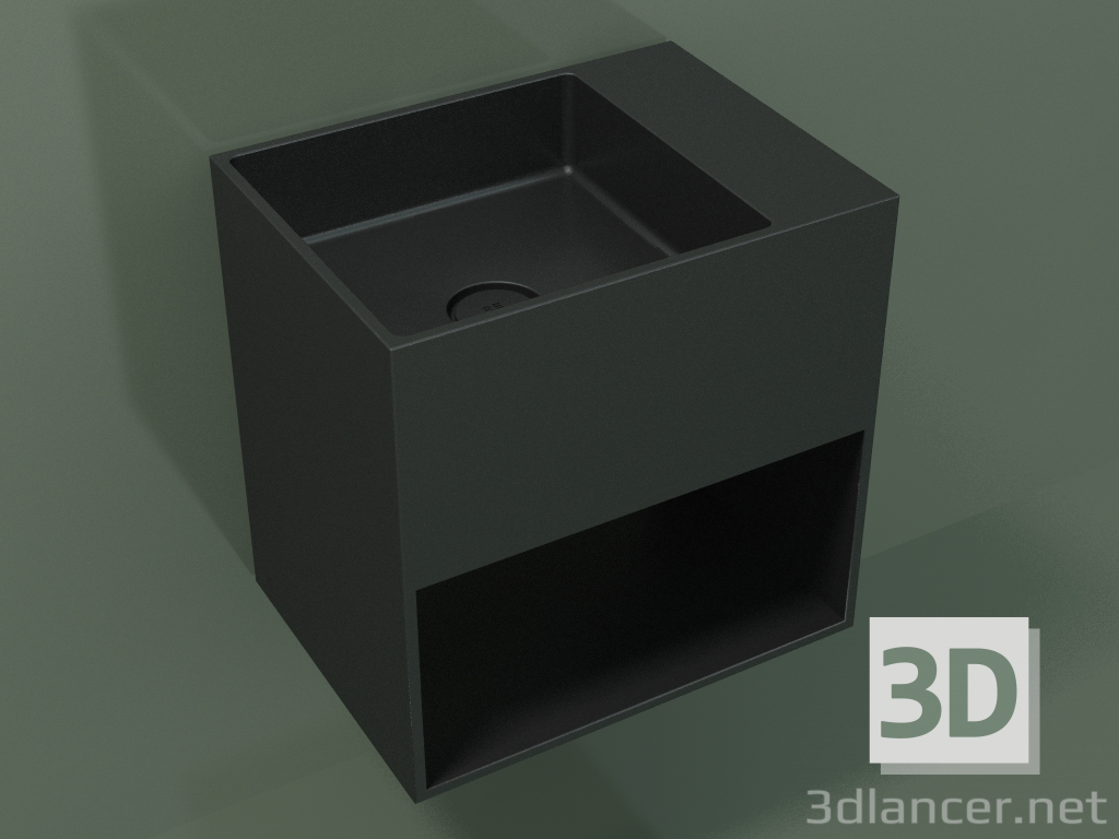 3d model Lavabo de pared Giorno (06UN23101, Deep Nocturne C38, L 48, P 36, H 48 cm) - vista previa