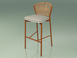 Tabouret de bar 150 (Metal Rouille, Polyuréthane Résine Gris)