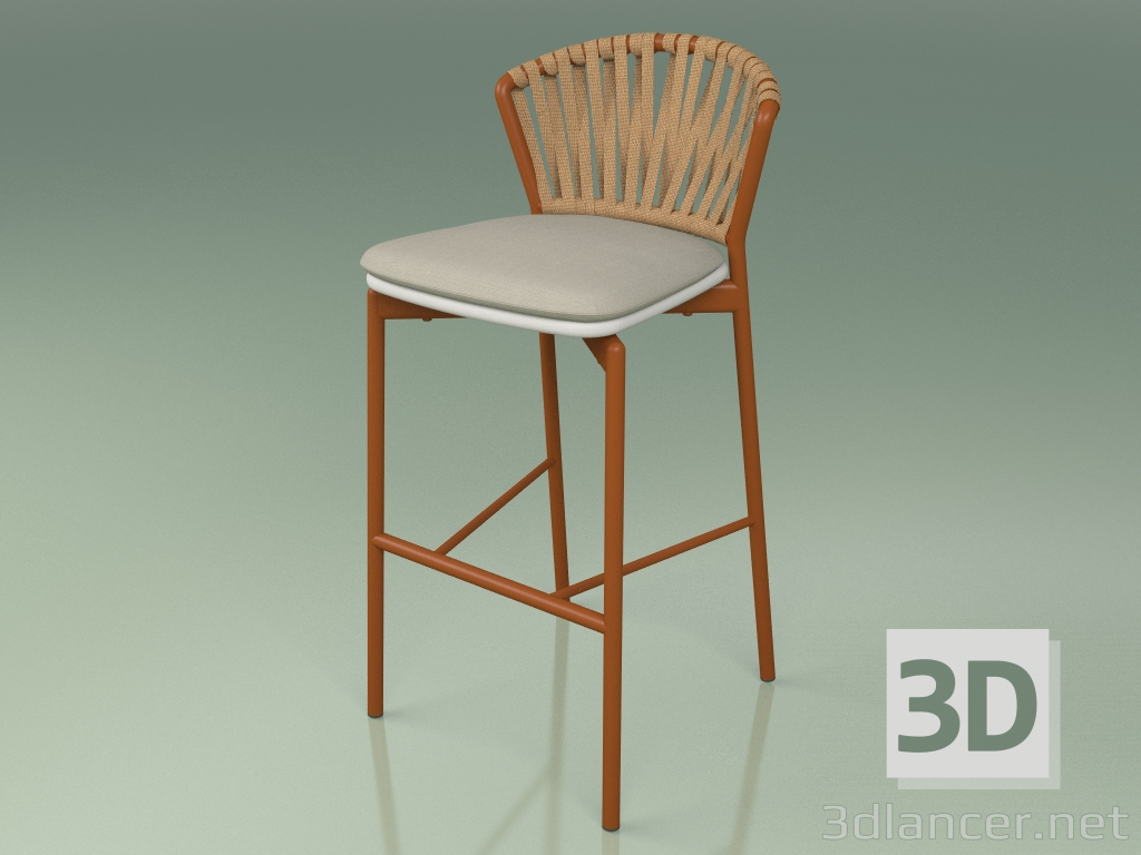 modèle 3D Tabouret de bar 150 (Metal Rouille, Polyuréthane Résine Gris) - preview