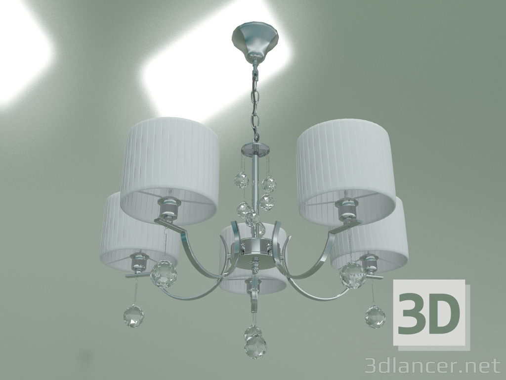 modèle 3D Lustre suspendu 60095-5 (chromé) - preview