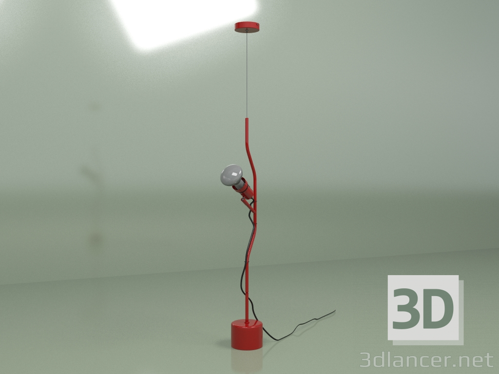 modello 3D Lampada a sospensione Parentesi (rossa) - anteprima