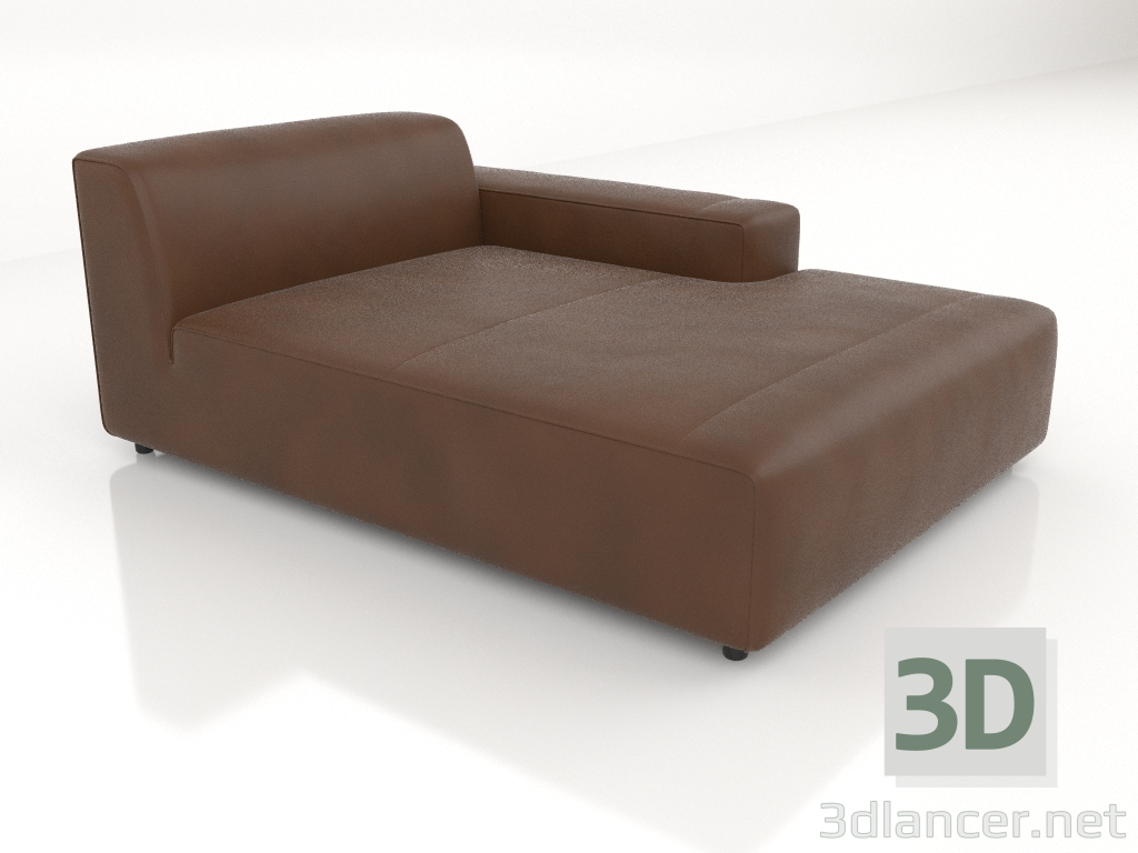 3d model Chaise longue 177 con reposabrazos bajo a la izquierda - vista previa