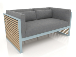 2-seater sofa (Blue gray)