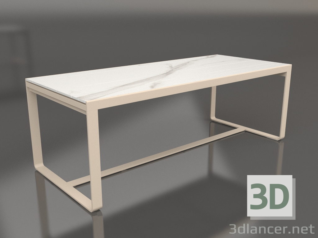 3d model Mesa de comedor 210 (DEKTON Aura, Arena) - vista previa