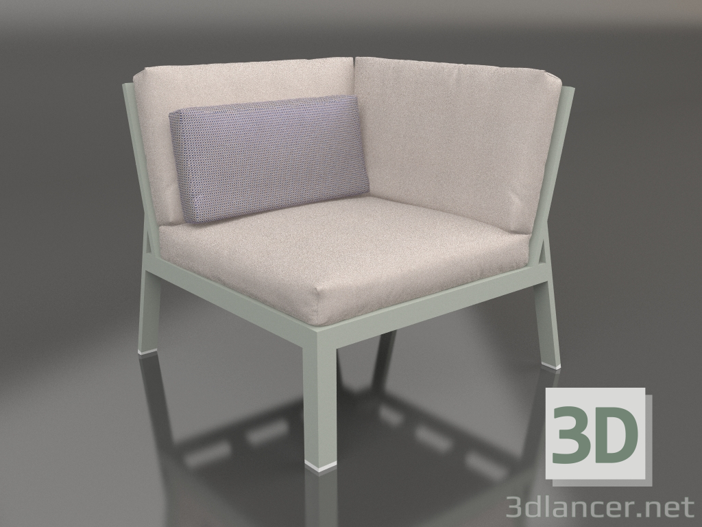 modello 3D Modulo divano, sezione 6 (Grigio cemento) - anteprima