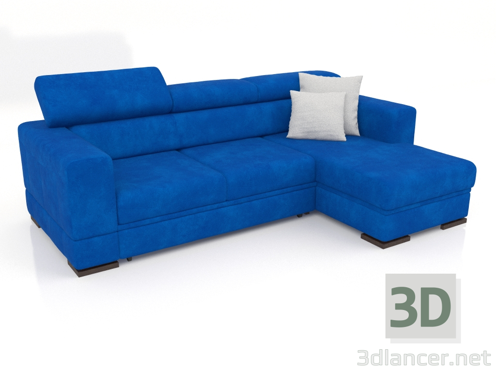 modèle 3D Canapé Fabio avec pouf (Brunei 35) - preview