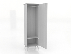 Armadio 3 600x450x2000 mm, opzione 1 (aperto, bianco RAL 9010)