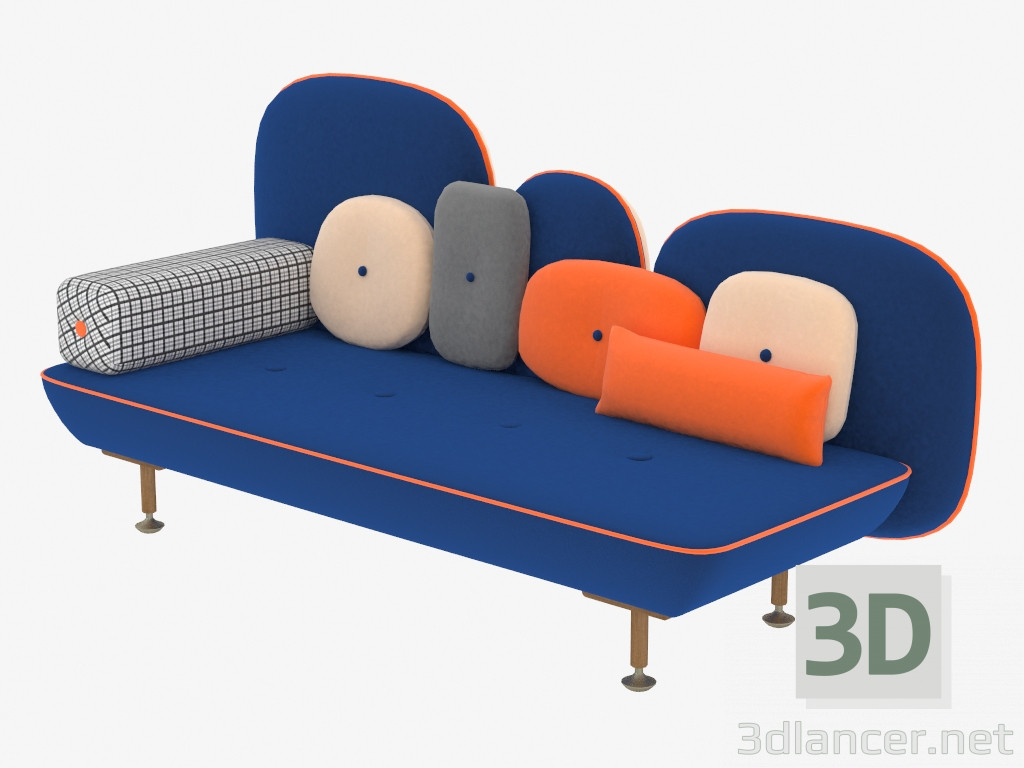 Modelo 3d Sofá-cama duplo - preview