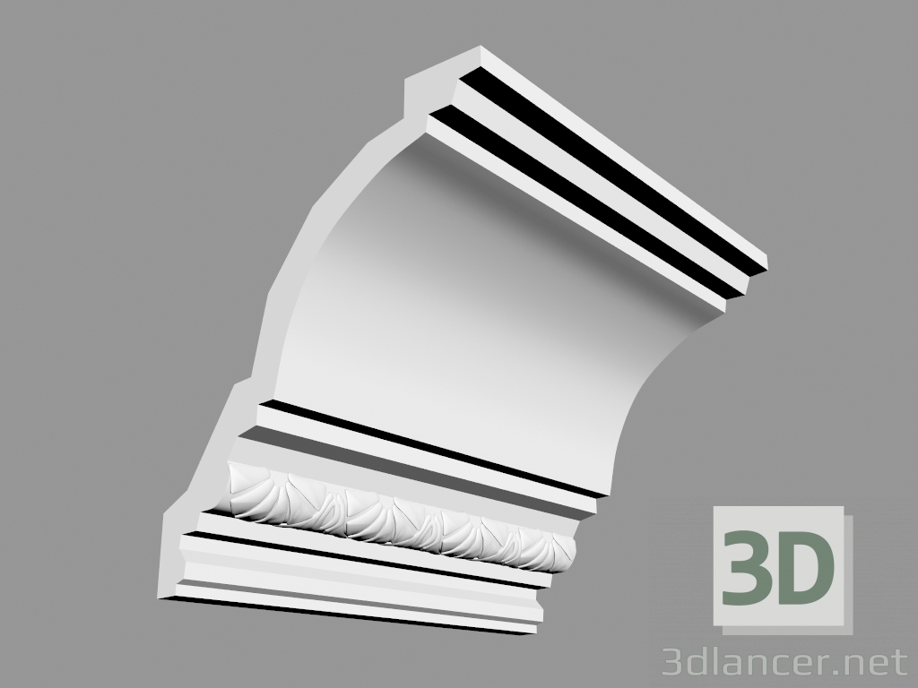 3d model Cornisa C301 (17 x 14,4 cm) - vista previa