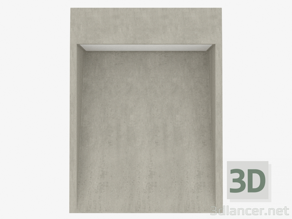 modello 3D Colonna luminosa CONCRETE BOLLARD H450mm (C8105W) - anteprima