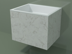 Lavabo suspendu (02R133301, Carrara M01, L 60, P 48, H 48 cm)