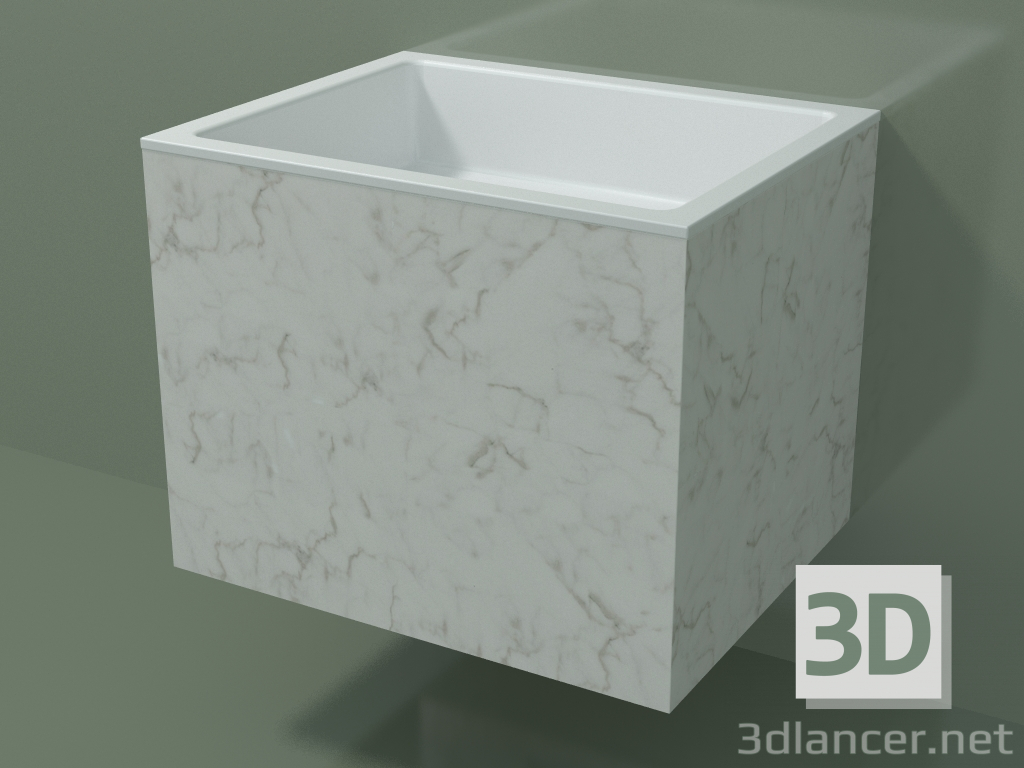 Modelo 3d Lavatório suspenso (02R133301, Carrara M01, L 60, P 48, H 48 cm) - preview