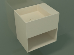 Lavabo suspendu Giorno (06UN23101, Bone C39, L 48, P 36, H 48 cm)