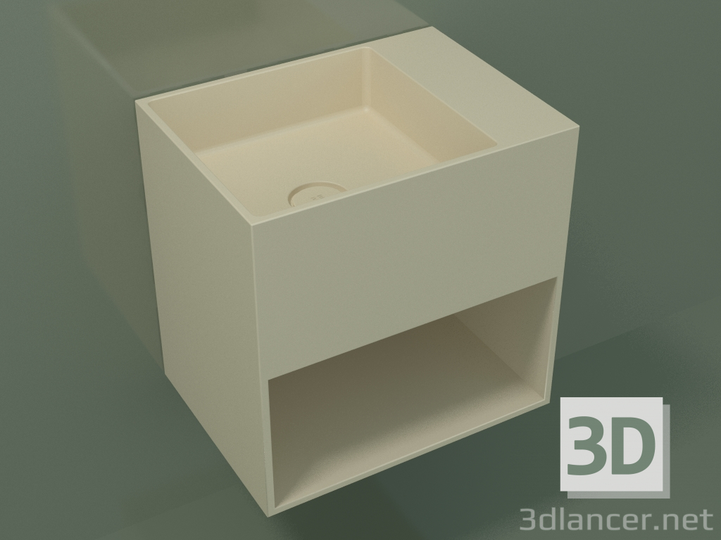 3d model Lavabo de pared Giorno (06UN23101, Bone C39, L 48, P 36, H 48 cm) - vista previa