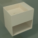 modello 3D Lavabo sospeso Giorno (06UN23101, Bone C39, L 48, P 36, H 48 cm) - anteprima