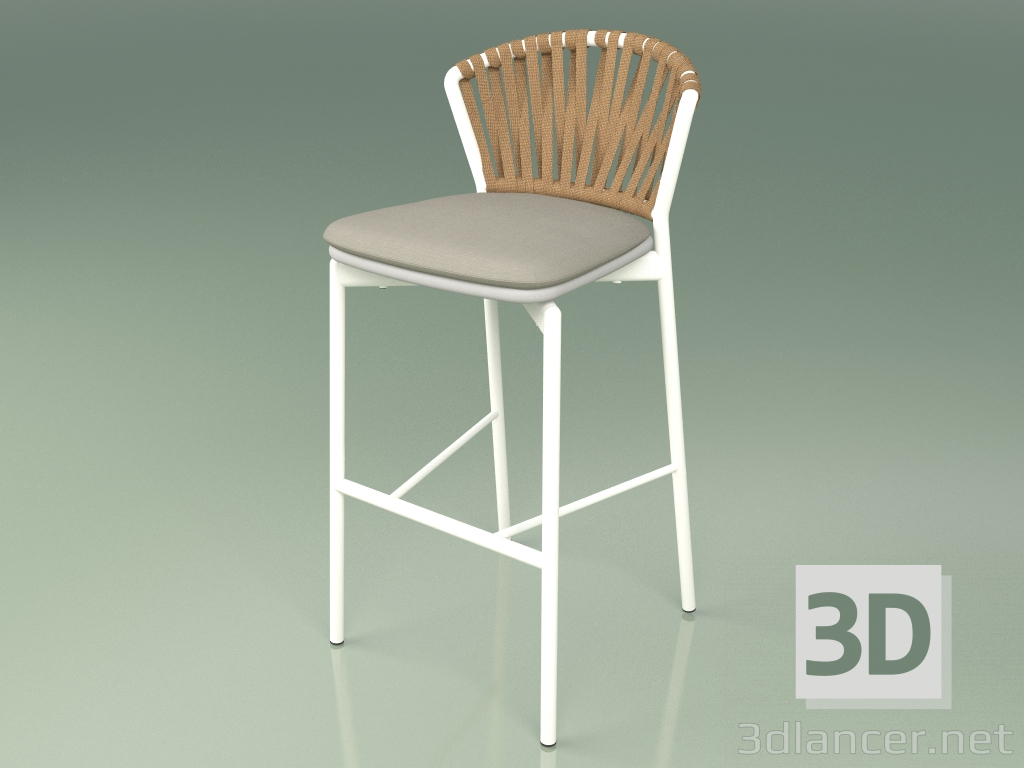 modèle 3D Tabouret de bar 150 (Métal Lait, Résine Polyuréthane Gris) - preview