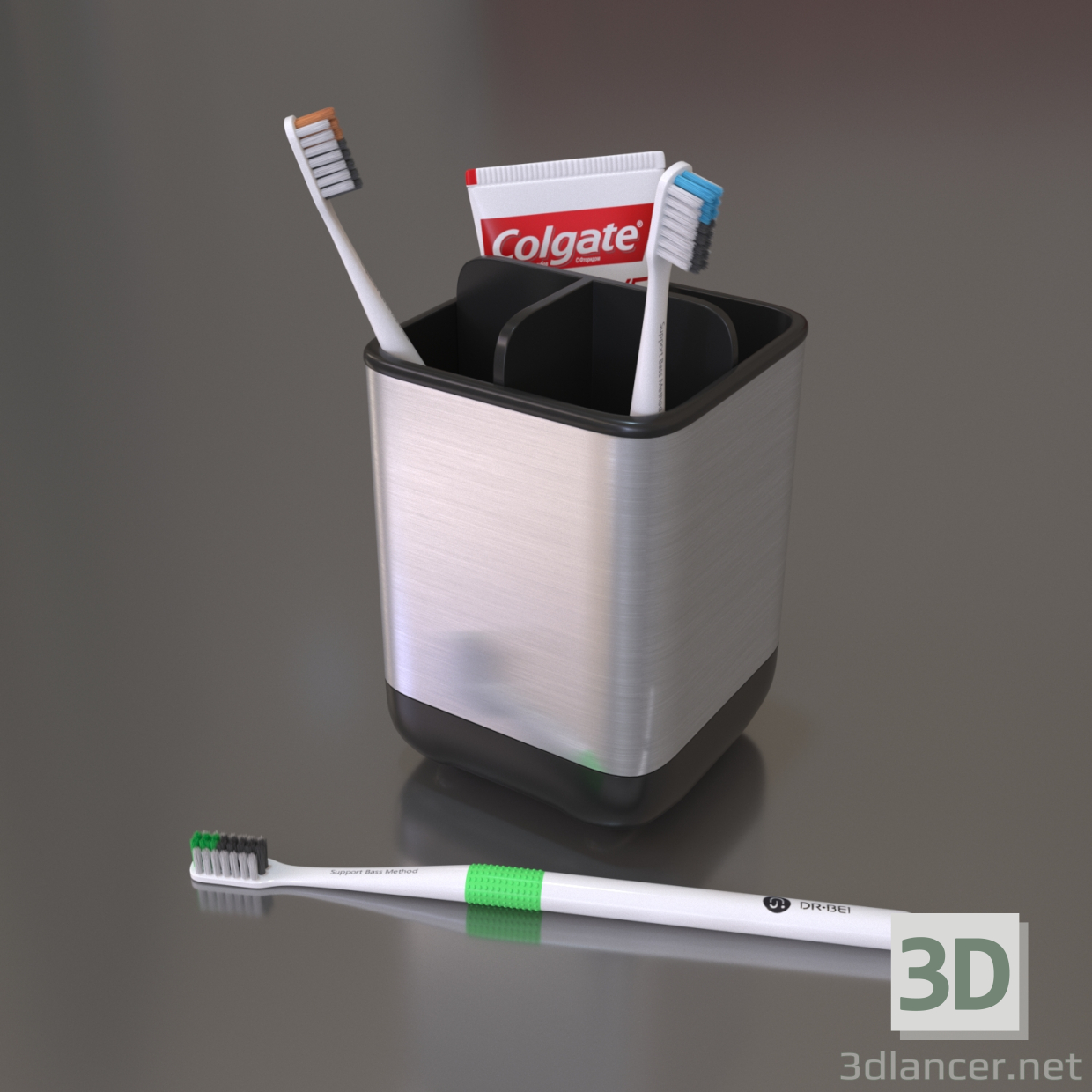 3d Oral care products model buy - render