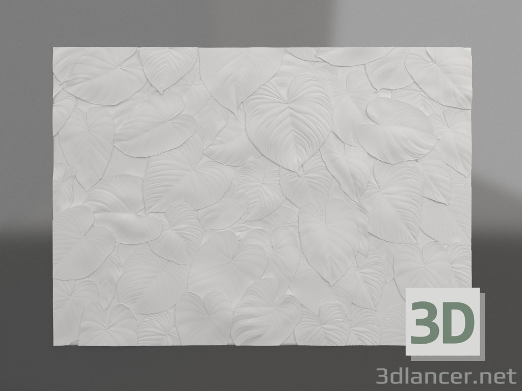 3D Modell Flachrelief Fogliame - Vorschau