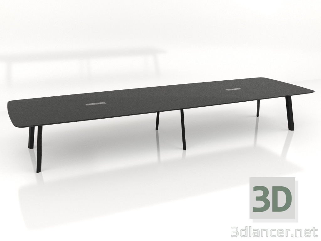 3d model Conference table with electrification module 500x155 - preview