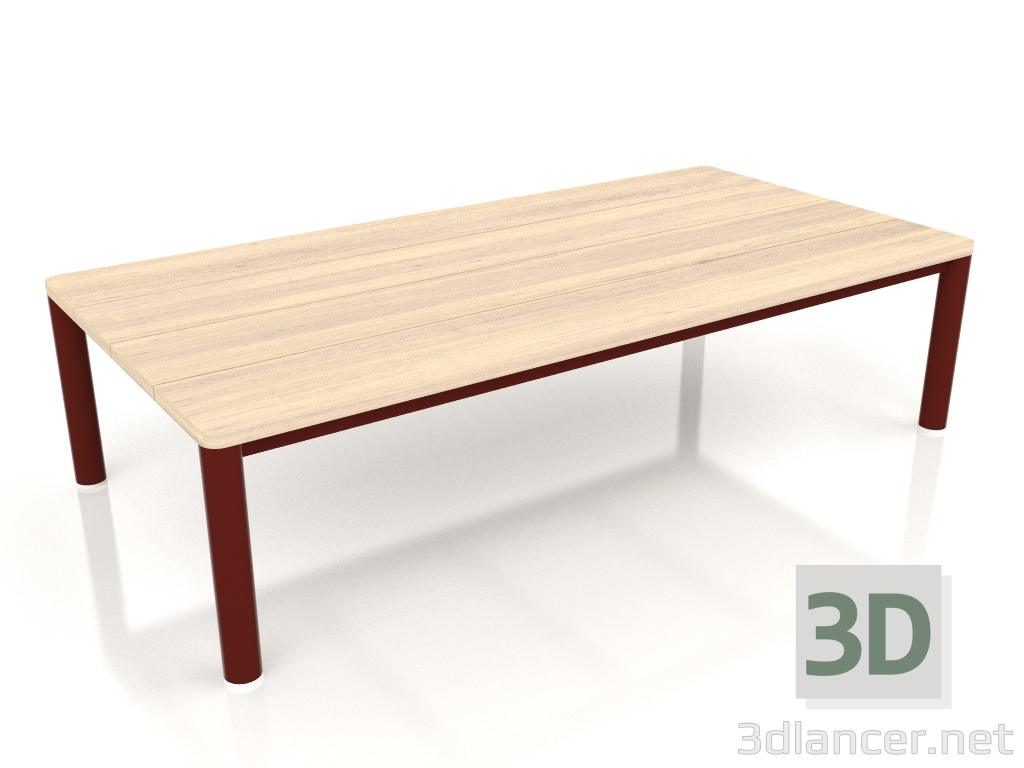 3d model Coffee table 70×140 (Wine red, Iroko wood) - preview