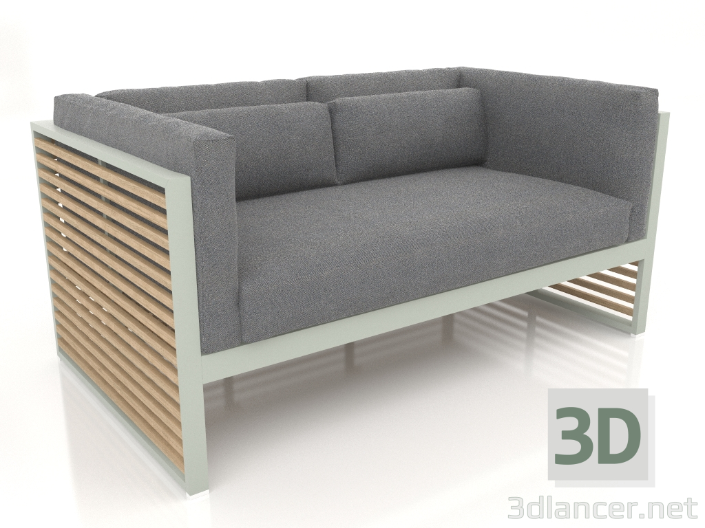 3d model 2-seater sofa (Cement gray) - preview