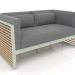 3d model 2-seater sofa (Cement gray) - preview