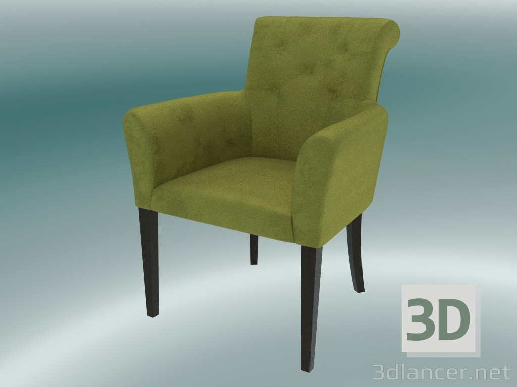 modèle 3D Fauteuil Byron (Jaune) - preview