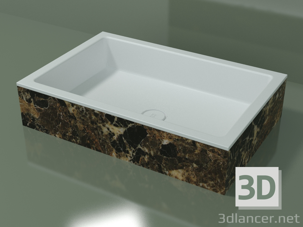 3d model Lavabo sobre encimera (01R141301, Emperador M06, L 72, P 48, H 16 cm) - vista previa