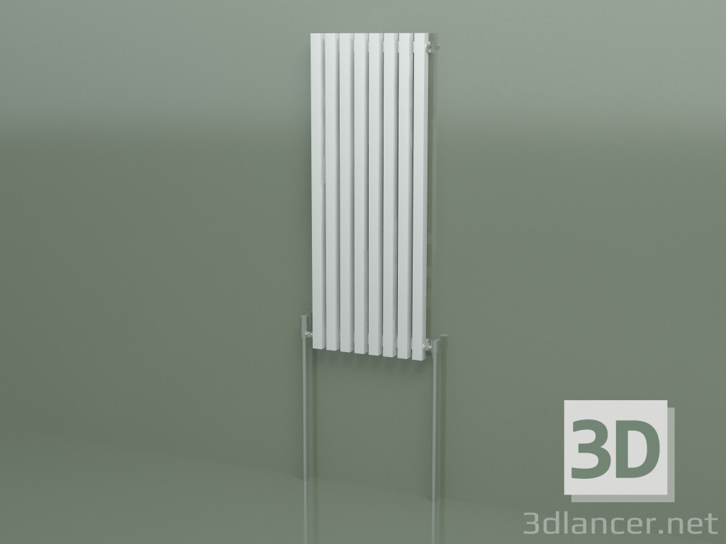 3d model Vertical radiator RETTA (8 sections 1200 mm 40x40, white glossy) - preview