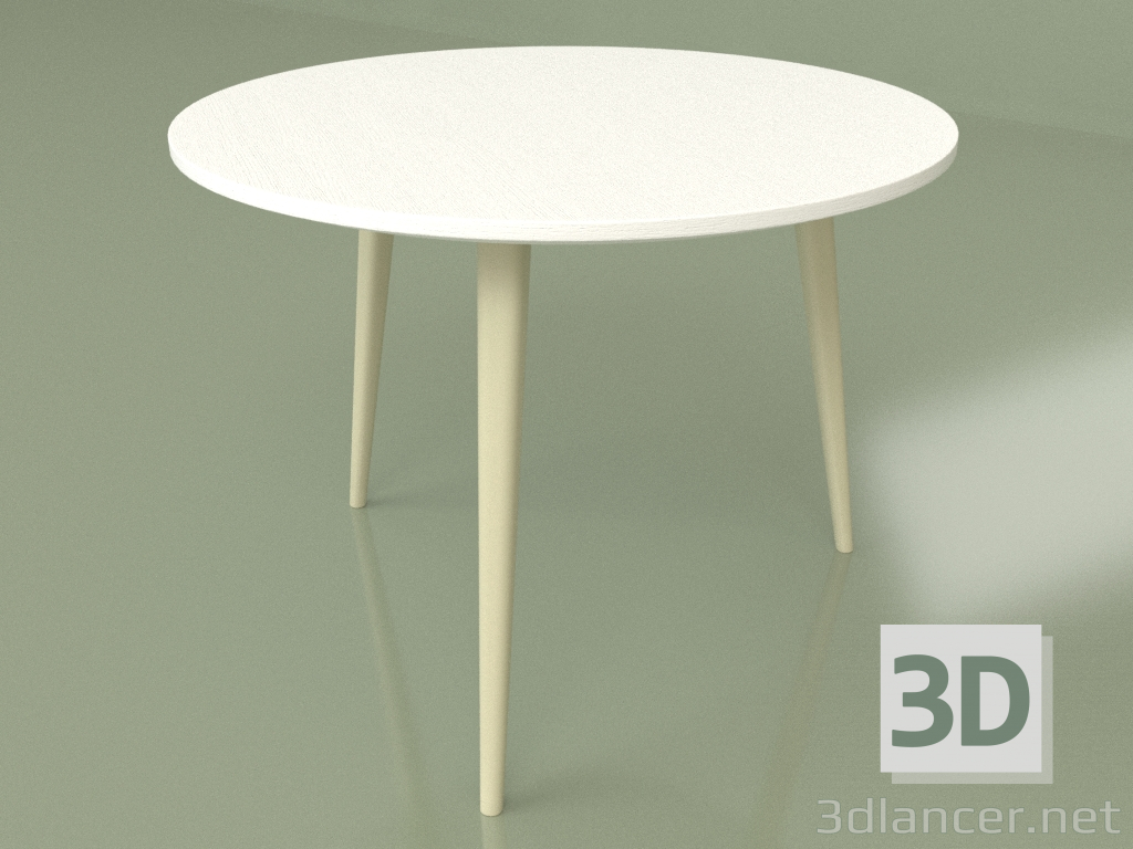 3d model Mesa de centro de polo (patas marfil) - vista previa