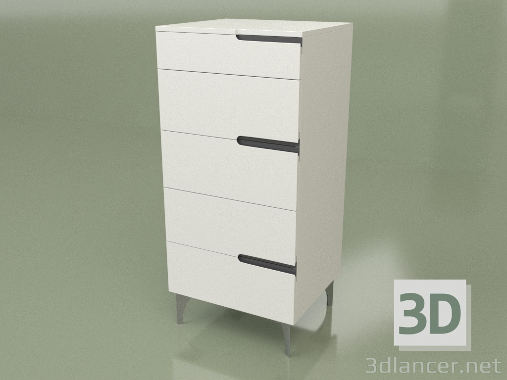 3D modeli GL 340 şifonyer (Beyaz) - önizleme