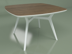 Mesa de jantar Lars Walnut (branca, 1200x1200)