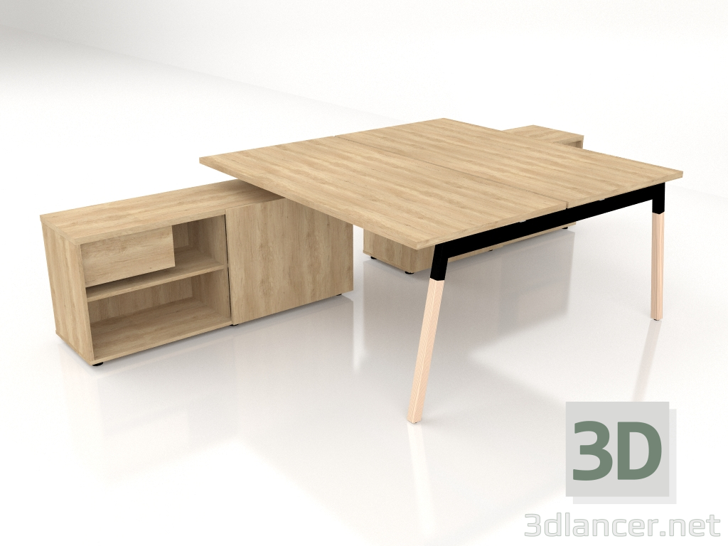 3d model Mesa de trabajo Ogi W Banco BOW40 (1602x3210) - vista previa