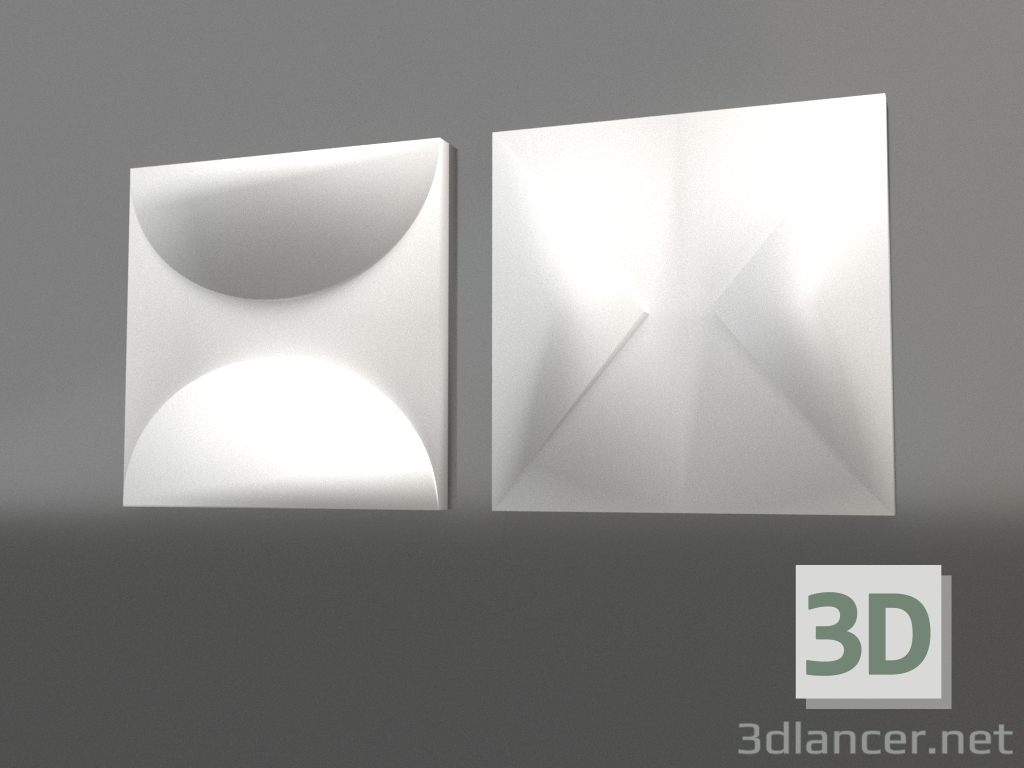 3d model Love letters 3d panel - preview