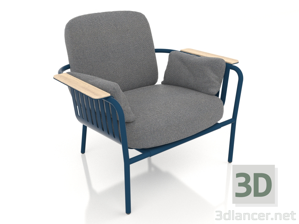 3d model Armchair (Grey blue) - preview