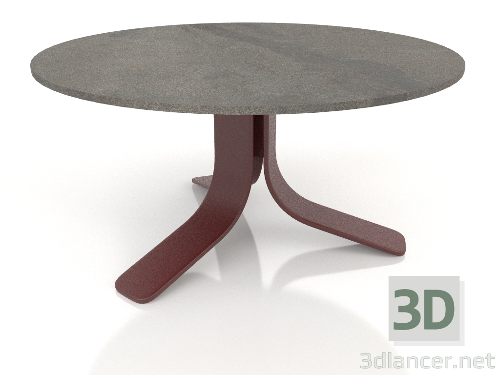 3d модель Стіл кавовий Ø80 (Wine red, DEKTON Radium) – превью