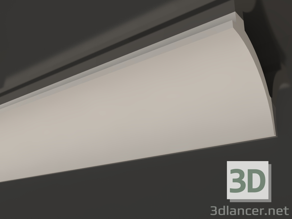 modello 3D Cornice soffitto in gesso alto KGP 001 1 (100x79) - anteprima