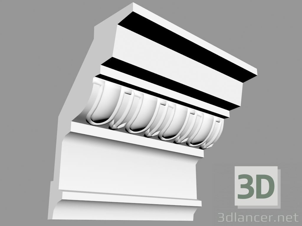 3d model Cornisa C302 (12.8 x 8.5 cm) - vista previa