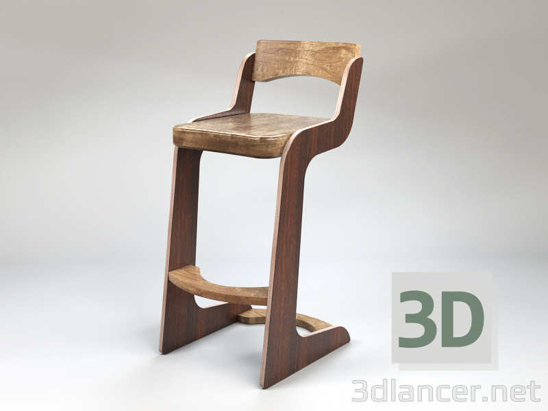 3D modeli Bar tabure - önizleme