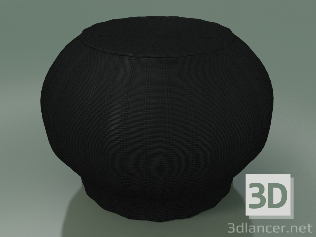 Modelo 3d Mesa de apoio, otomano (Bolla 10, preto) - preview