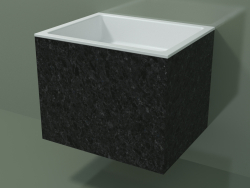 Lavabo sospeso (02R133301, Nero Assoluto M03, L 60, P 48, H 48 cm)