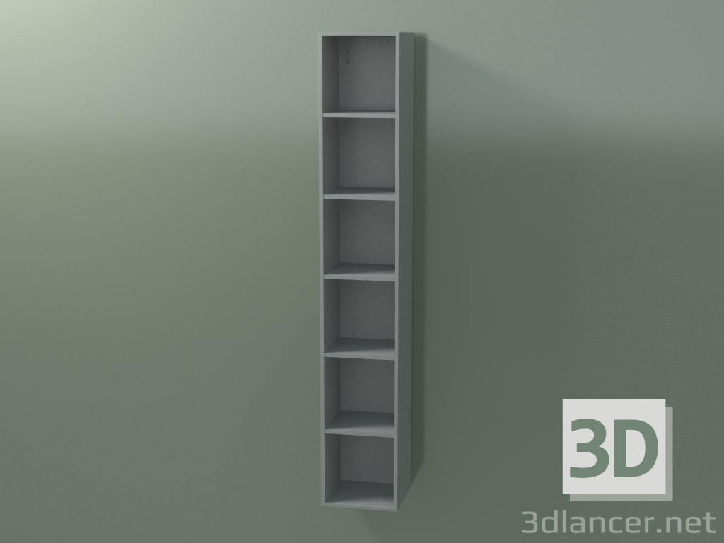 3d model Armario alto de pared (8DUAEC01, Silver Grey C35, L 24, P 24, H 144 cm) - vista previa