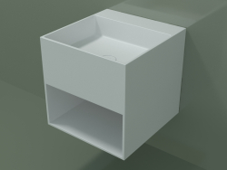 Lavabo sospeso Giorno (06UN23301, Glacier White C01, L 48, P 50, H 48 cm)