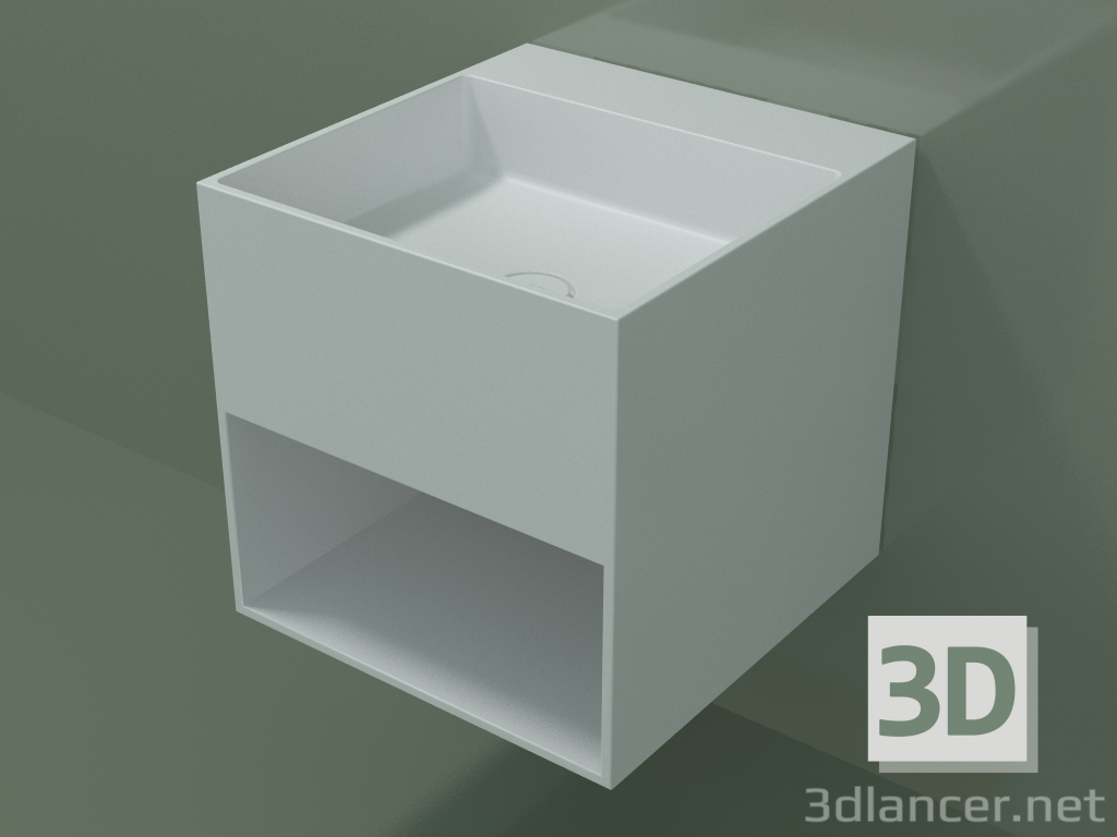 3d model Lavabo de pared Giorno (06UN23301, Glacier White C01, L 48, P 50, H 48 cm) - vista previa