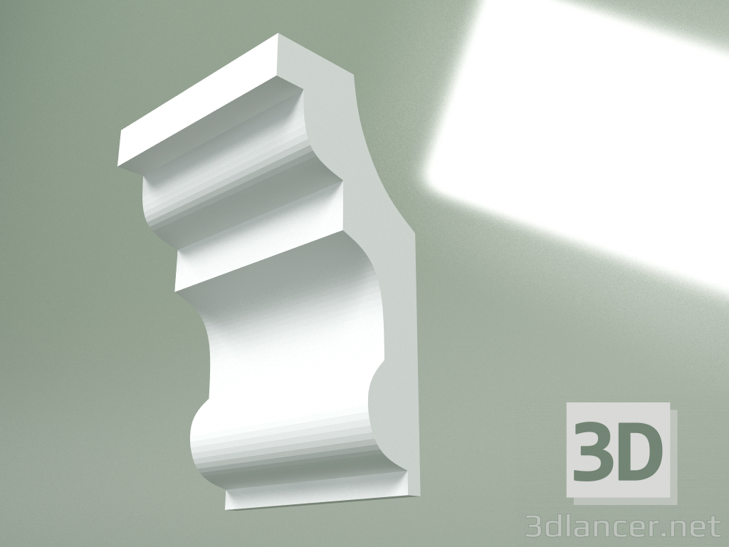 Modelo 3d Cornija de gesso (plinto de teto) KT411 - preview