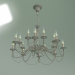 Modelo 3d Lustre suspenso 60015-16 (branco com dourado) - preview