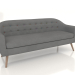 3D Modell Sofa Florence 3-Sitzer (dunkelgrau - farbige Knöpfe) - Vorschau