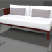 3d model Sofa module, section 1 left (Wine red) - preview