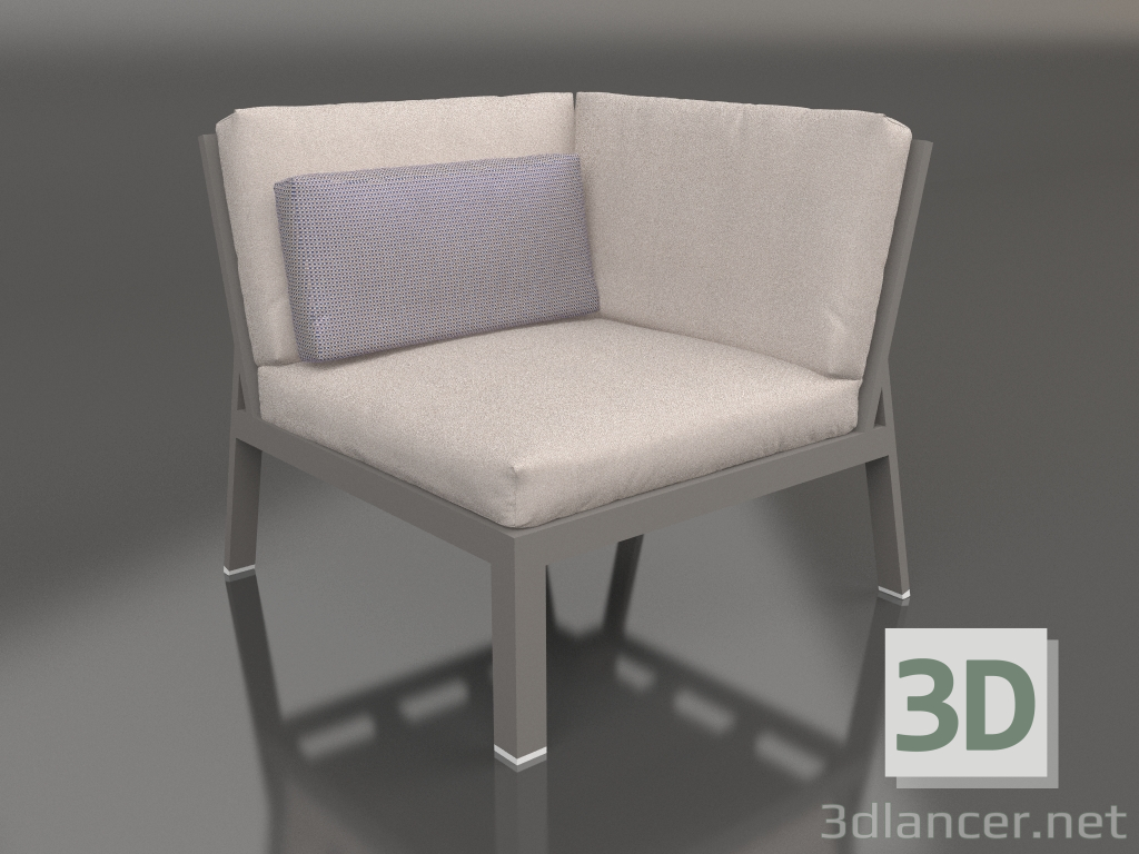 Modelo 3d Módulo de sofá, seção 6 (cinza quartzo) - preview