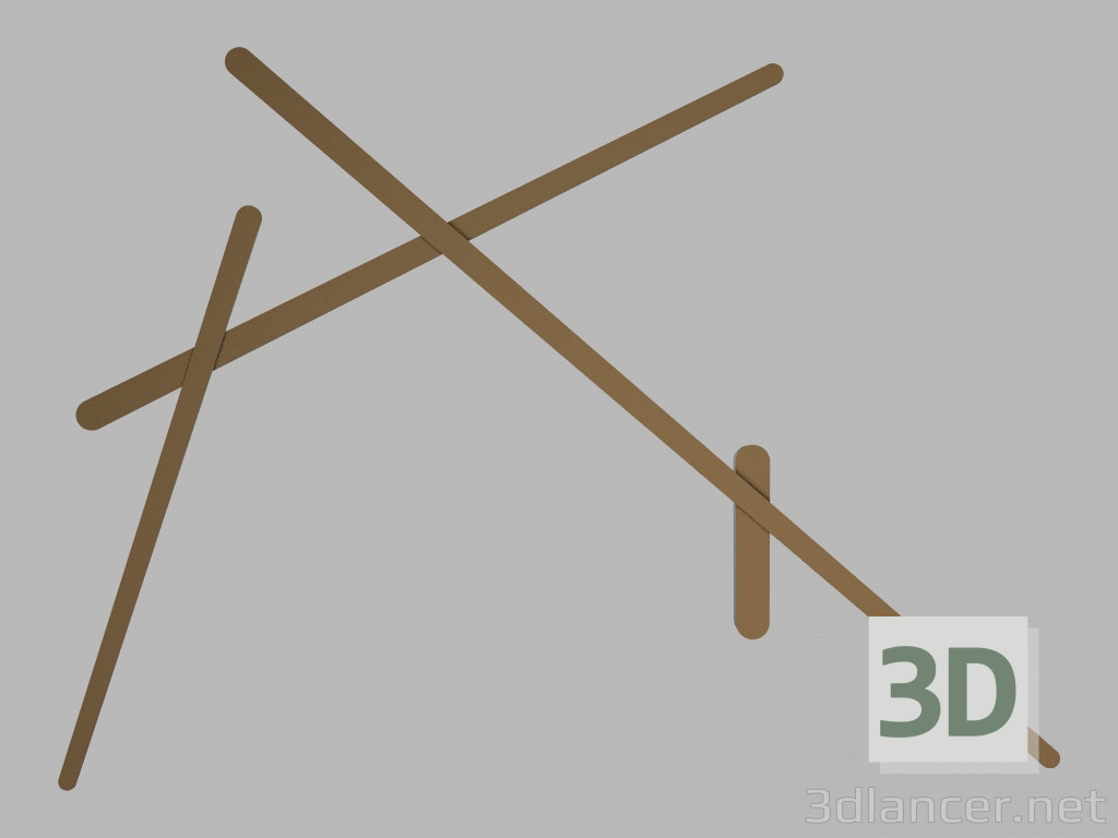 3d model Lámpara de pared (c) 1715 - vista previa